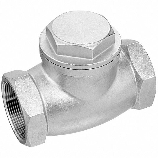 USA Industrials ZUSA-VLV-130 Check Valves Swing, 2-Way, Inline Valve Body, 1 in Pipe Size, FNPT x FNPT, Std