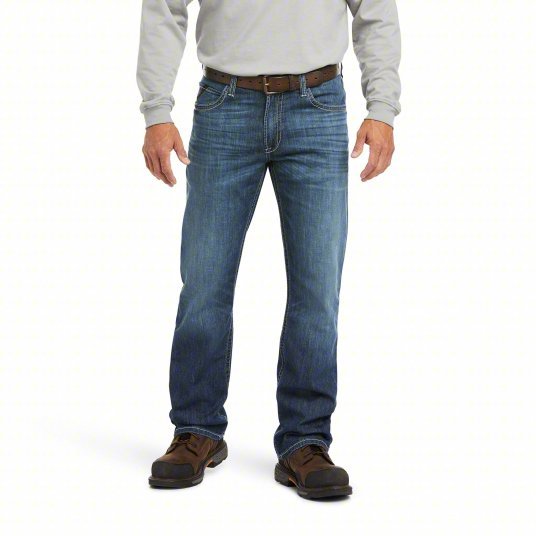 Ariat 10023467 Relaxed Fit FR Jeans 14 cal/sq cm ATPV, Men's, 35 in Waist, 34 in Inseam, Denim