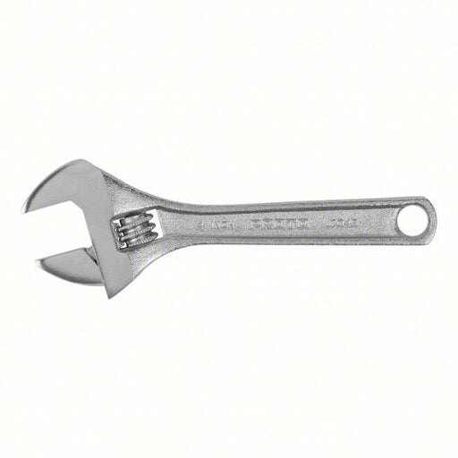 Proto J704B Adjustable Wrench Alloy Steel, Chrome, 4 11/32 in Overall Lg, 3/4 in Jaw Capacity, Plain Grip