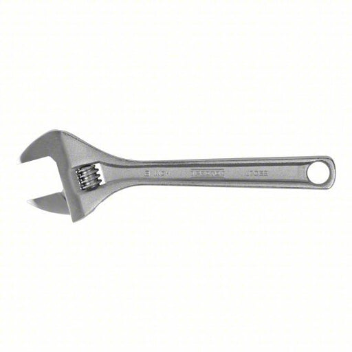 Proto J708B Adjustable Wrench Alloy Steel, Chrome, 8 5/32 in Overall Lg, 1 7/32 in Jaw Capacity