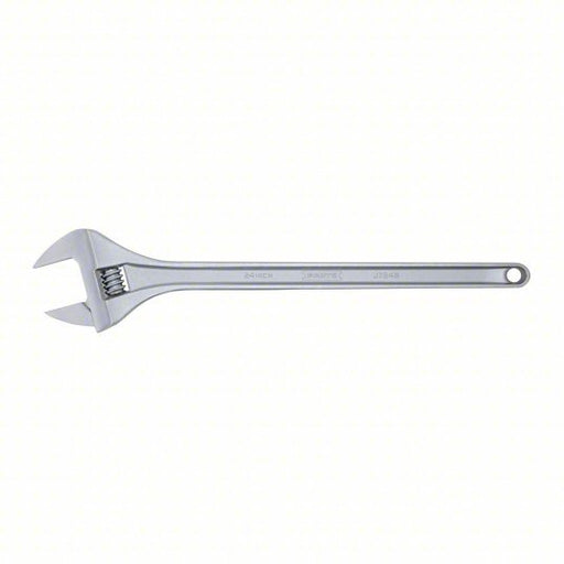 Proto J724B Adjustable Wrench Alloy Steel, Chrome, 24 3/16 in Overall Lg, 2 27/32 in Jaw Capacity