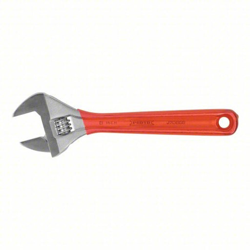 Proto J708GB Adjustable Wrench Alloy Steel, Chrome, 8 5/32 in Overall Lg, 1 7/32 in Jaw Capacity, Red