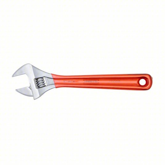Proto J710GB Adjustable Wrench Alloy Steel, Chrome, 10 1/8 in Overall Lg, 1 3/8 in Jaw Capacity