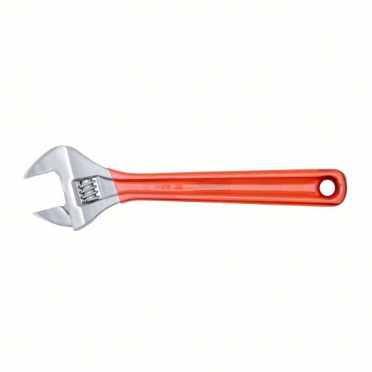 Proto J712GB Adjustable Wrench Alloy Steel, Chrome, 12 1/8 in Overall Lg, 1 19/32 in Jaw Capacity