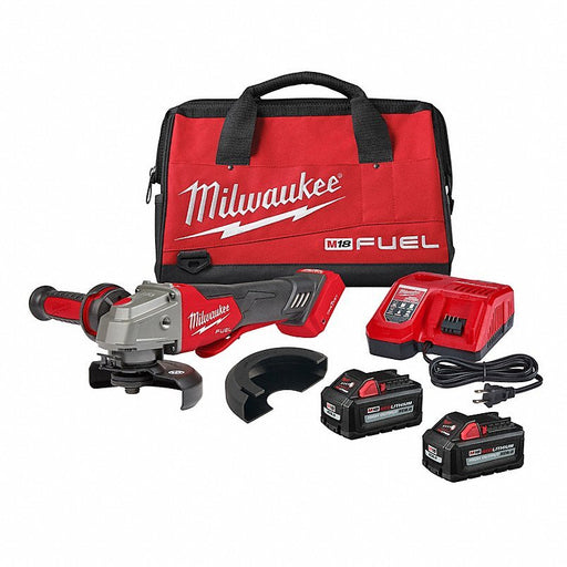 Milwaukee 2882-22 Angle Grinder Kit 4 1/2 in_5 in Wheel Dia, Paddle, without Lock-On, Brushless Motor, (2) 6 Ah
