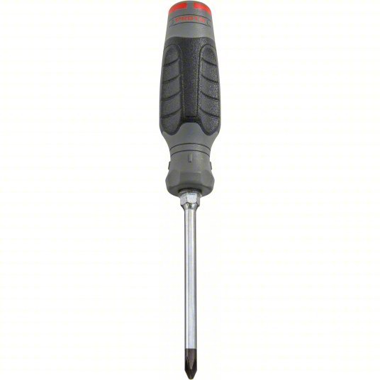 Proto JPB0204RPF Screwdriver #2 Tip Size, 8 1/2 in Overall Lg, 4 in Shank Lg, Cushion Grip