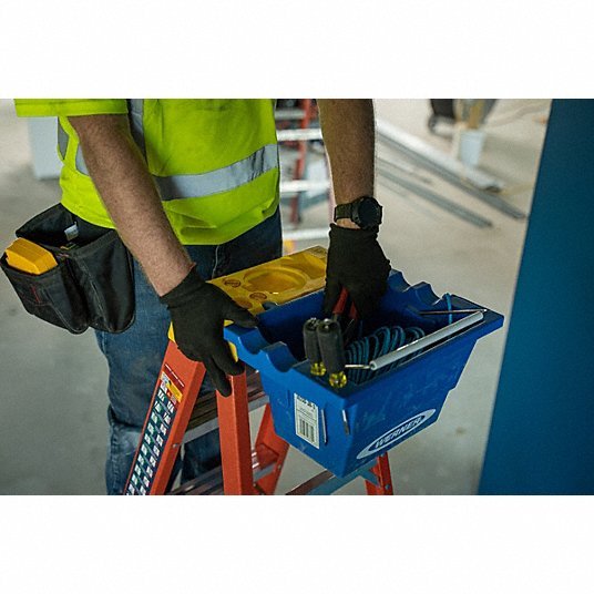 Werner 6205 Stepladder 5 ft Ladder Size, Fiberglass, 300 lb Load Capacity, 19 lb Wt, 2.8 ft Standing Ht