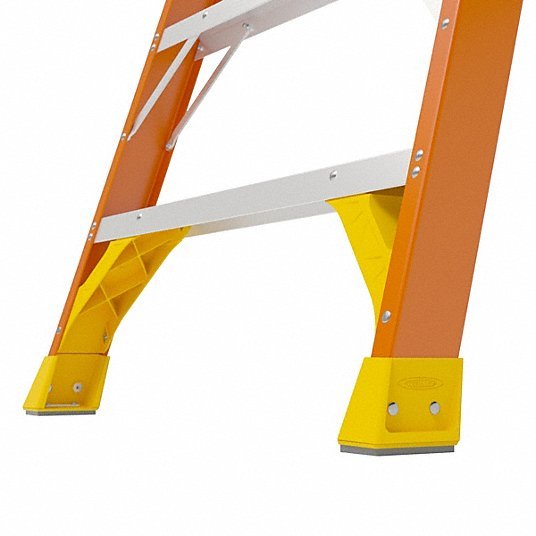Werner 6205 Stepladder 5 ft Ladder Size, Fiberglass, 300 lb Load Capacity, 19 lb Wt, 2.8 ft Standing Ht