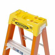 Werner 6208 Stepladder 8 ft Ladder Size, Fiberglass, 300 lb Load Capacity, 30 lb Wt, 5.8 ft Standing Ht