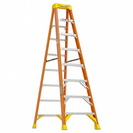 Werner 6208 Stepladder 8 ft Ladder Size, Fiberglass, 300 lb Load Capacity, 30 lb Wt, 5.8 ft Standing Ht