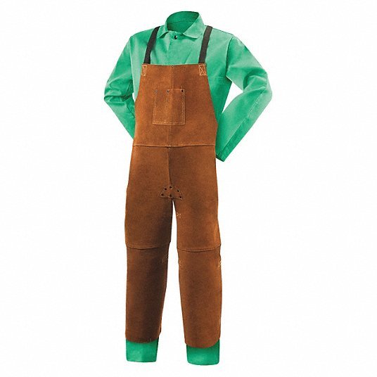 Steiner 92172 Welding Apron Split Leg Apron, 48 in Lg, Brown, Cowhide, 3 oz/sq ft Fabric Wt, Adj Buckle