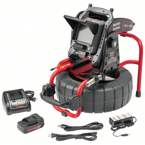 Ridgid 63818 Underground Inspection Camera System SeeSnake, 131 ft Lg., 8 in Max. Pipe Dia., Color LCD