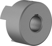 McMaster 6408K15 Flexible Shaft Coupling Iron Hub with Set Screw, 2-1/2" Overall Length, Keyed Shaft