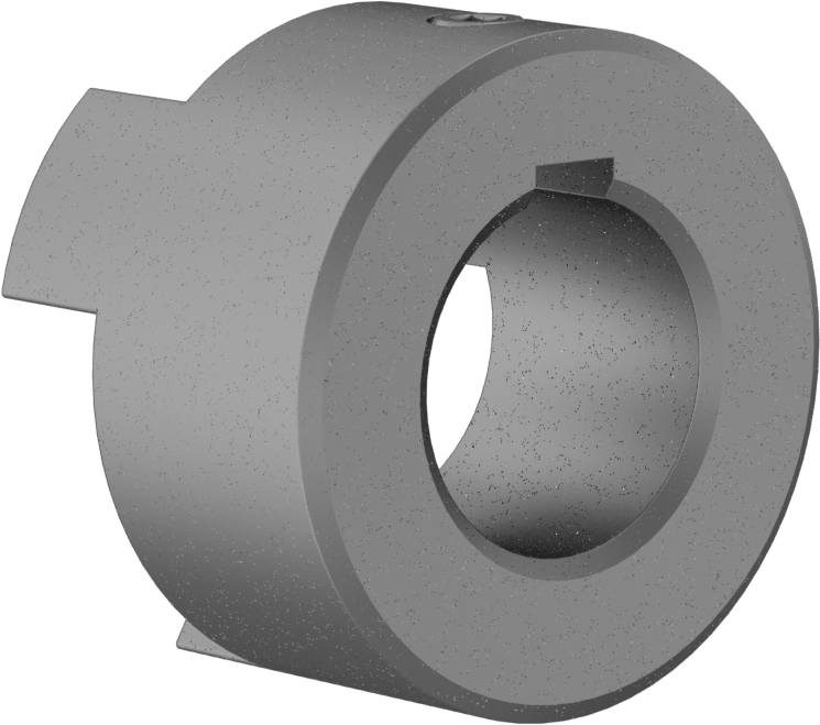 McMaster 6413K155 Flexible Shaft Coupling Iron Hub with Set Screw, 2-1/2" Overall Length, Keyed Shaft For Shaft Dia. 28mm