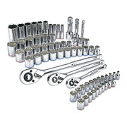 Quinn 64267 1/4 in., 3/8 in., 1/2 in. Drive SAE and Metric Hi-Vis Socket Set, 66-Piece
