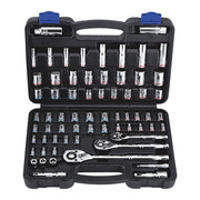 Quinn 64267 1/4 in., 3/8 in., 1/2 in. Drive SAE and Metric Hi-Vis Socket Set, 66-Piece