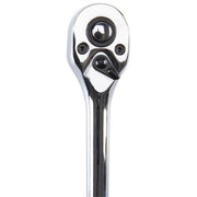 Quinn 64536 3/8 in. Drive SAE and Metric Chrome Socket and Ratchet Set, 21-Piece
