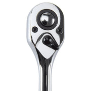 Quinn 64538 1/2 in. Drive SAE and Metric Chrome Socket and Ratchet Set, 21 Piece