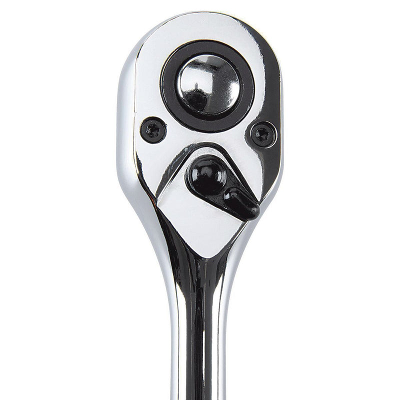 Quinn 64538 1/2 in. Drive SAE and Metric Chrome Socket and Ratchet Set, 21 Piece