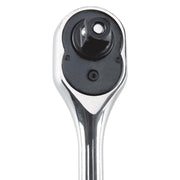 Quinn 64538 1/2 in. Drive SAE and Metric Chrome Socket and Ratchet Set, 21 Piece