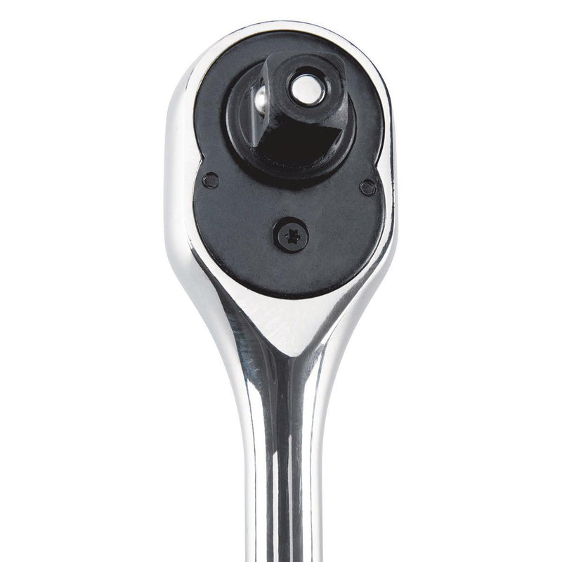 Quinn 64538 1/2 in. Drive SAE and Metric Chrome Socket and Ratchet Set, 21 Piece