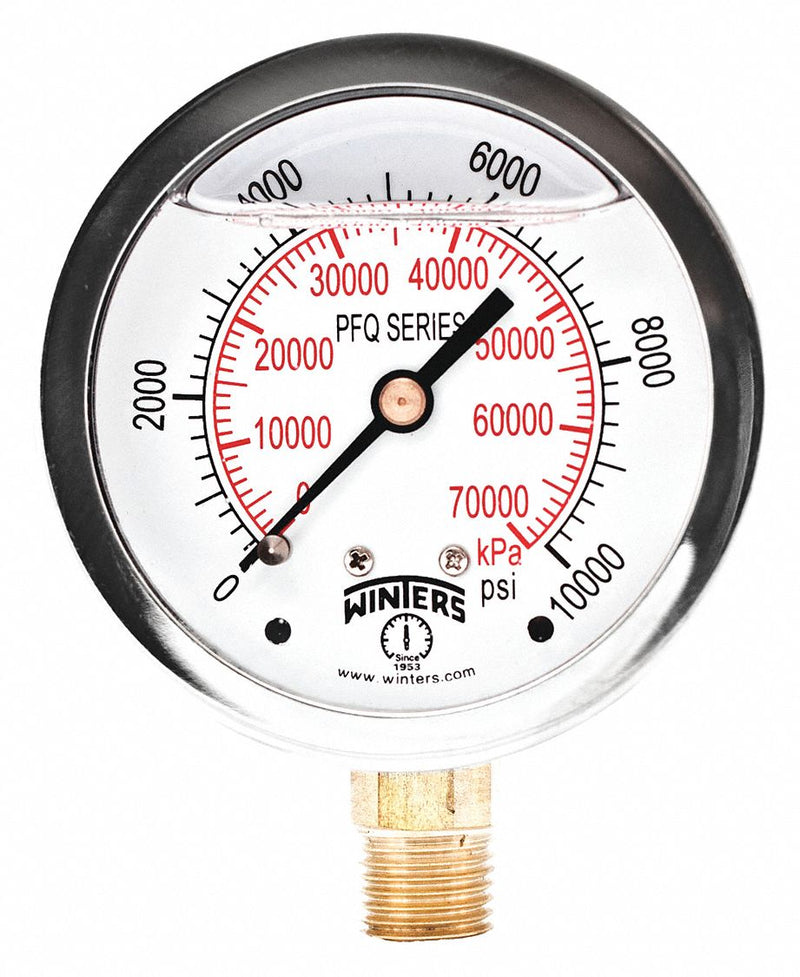 Winters PFQ813 Qual SS/Brass Pressure Gauge