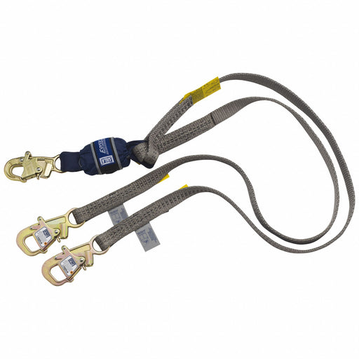 3M Dbi-Sala 1246075 Shock-Absorbing Lanyard, Shock Pack, Steel Tie-Back, Steel Snap Hook, 310 lb Capacity