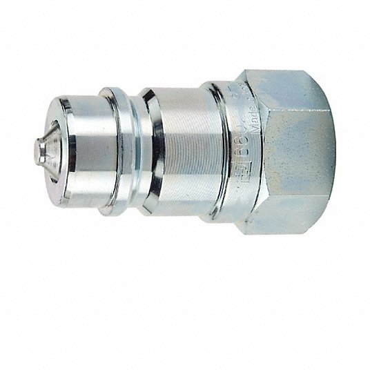 Parker 6602-8-10 Nipple 1/2 in Coupling Size, Steel, 12 g/min Max. Flow Rate, 1/2-14 Thread Size, Female NPTF