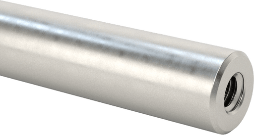 McMaster 6649K529 Tapped Linear Motion Shaft, Tapped x Straight End, 1050 Carbon Steel, 1/2" Diameter, 6" Long