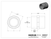 McMaster 6826K47 Straight Connector with Hex Body, 2 Socket-Connect Female