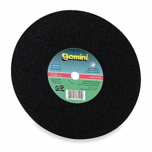 Norton 66253306611 Abrasive Cut-Off Wheel Type 1, 14 in x 1/8 in x 1 in, Aluminum Oxide, 24 Grit