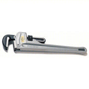 Ridgid 31100 Pipe Wrench Aluminum, 2 1/2 in Jaw Capacity, Serrated, 18 in Overall Lg, I-Beam