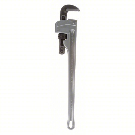 Ridgid 824/31105 Pipe Wrench Aluminum, 3 in Jaw Capacity, Serrated, 24 in Overall Lg, I-Beam
