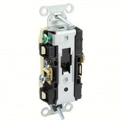 Hubbell CR20I Receptacle Duplex, 5-20R, 20 A, 125V AC, Ivory, 2 Poles, Screw Terminals, Std Resist, 5-20