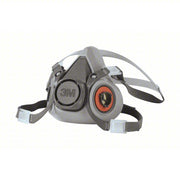 3M 6200 Half Mask Respirator, 0 Cartridges Included, Thermoplastic Elastomer, M Mask Size