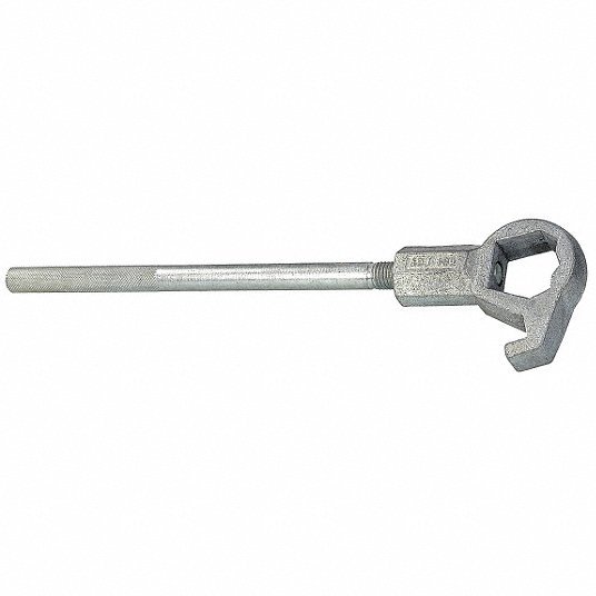 Redwood RW6AKC0 Adjustable Hydrant Wrench, Hex, 16.56 in Overall Lg