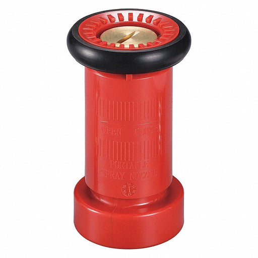 Redwood RW6AKC8 Fire Hose Nozzle, Adjustable Gallonage Nozzle, 1 1/2 in Inlet Size, 80 gpm Max Flow Rate, NST Thread