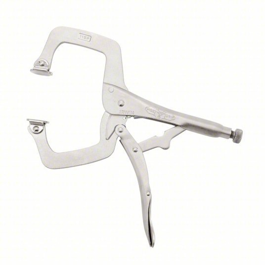 Irwin 11SP Locking C-Clamp Swivel, 3 1/2 in Max Jaw Opening, 2 5/8 in Throat Dp, 11 in Overall Clamp Lg