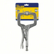 Irwin 11SP Locking C-Clamp Swivel, 3 1/2 in Max Jaw Opening, 2 5/8 in Throat Dp, 11 in Overall Clamp Lg