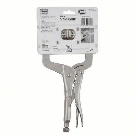 Irwin 11SP Locking C-Clamp Swivel, 3 1/2 in Max Jaw Opening, 2 5/8 in Throat Dp, 11 in Overall Clamp Lg