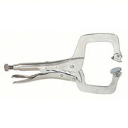 Irwin 11SP Locking C-Clamp Swivel, 3 1/2 in Max Jaw Opening, 2 5/8 in Throat Dp, 11 in Overall Clamp Lg