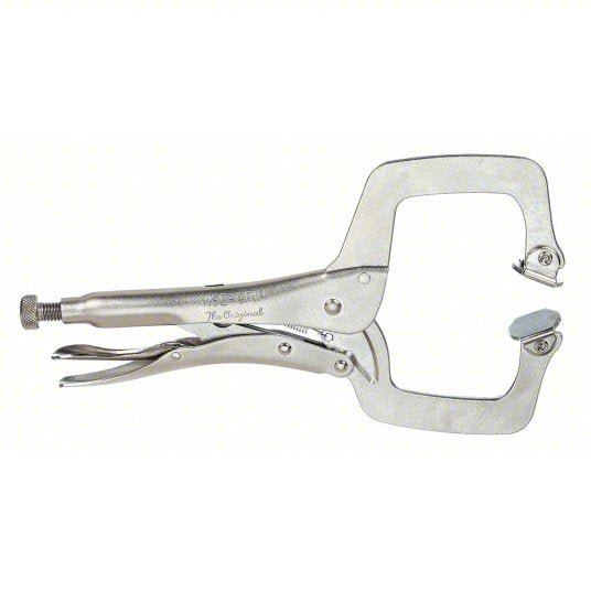 Irwin 11SP Locking C-Clamp Swivel, 3 1/2 in Max Jaw Opening, 2 5/8 in Throat Dp, 11 in Overall Clamp Lg