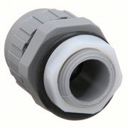Hubbell P100NGYA Liquid-Tight Conduit Fitting 1 in Trade Size, Straight, Insulated, Gray