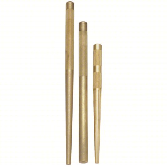 Proto J9633HB Punch Set Non-Sparking, 3/8 in_7/16 in_3/4 in Tip Size, 10 in_12 in_14 in Overall Lg
