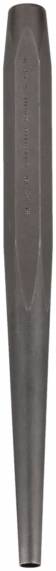 Proto J961/2S2 Drift Punch, 1/4 in Tip Size, Hexagon, 1/2 in Shank Wd, 10 in Overall Lg