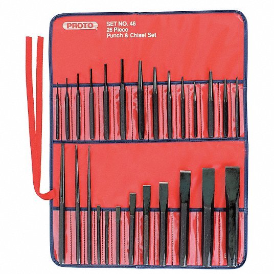 Proto J46S2 Punch and Chisel Set, 26 Pieces
