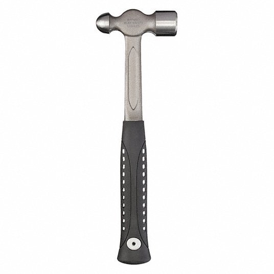 Redwood RW6DWN1 Ball Peen Hammer, Steel, 16 oz Head Wt, 1 1/4 in Face Dia, 13 in Overall Lg, Textured Grip