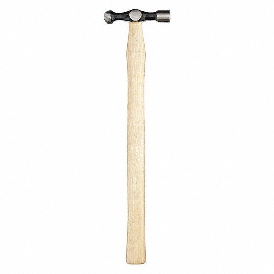 Redwood RW6DWN9 Ball Peen Hammer Wood, Steel, 4 oz Head Wt, 17 mm Face Dia, 13 in Overall Lg, Plain Grip
