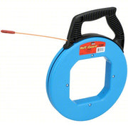 Ideal 31-544 Fish Tape 120 ft Lg, Manual Wind Tape Retraction, 350 lb Tensile Strength, 12 in Case Dia