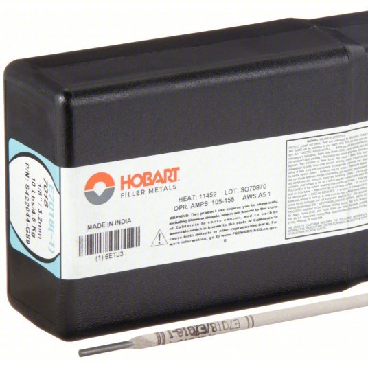 Hobart S422044-G89 Stick Electrode Carbon Steel, E7018-1 H4R, 1/8 in x 14 in, 10 lb